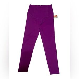 Free People x Hatch Never Better Maternity Fluorescent Berry Leggings NWT Size S